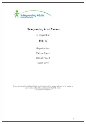Mrs A Final Overview Report