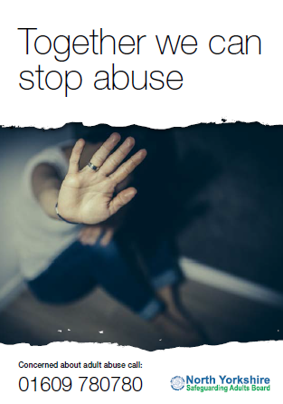 Together we can stop abuse Leaflet - Hand